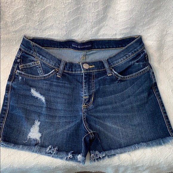 Rock & Republic Pants - Rock & Republic Distressed Denim Shorts